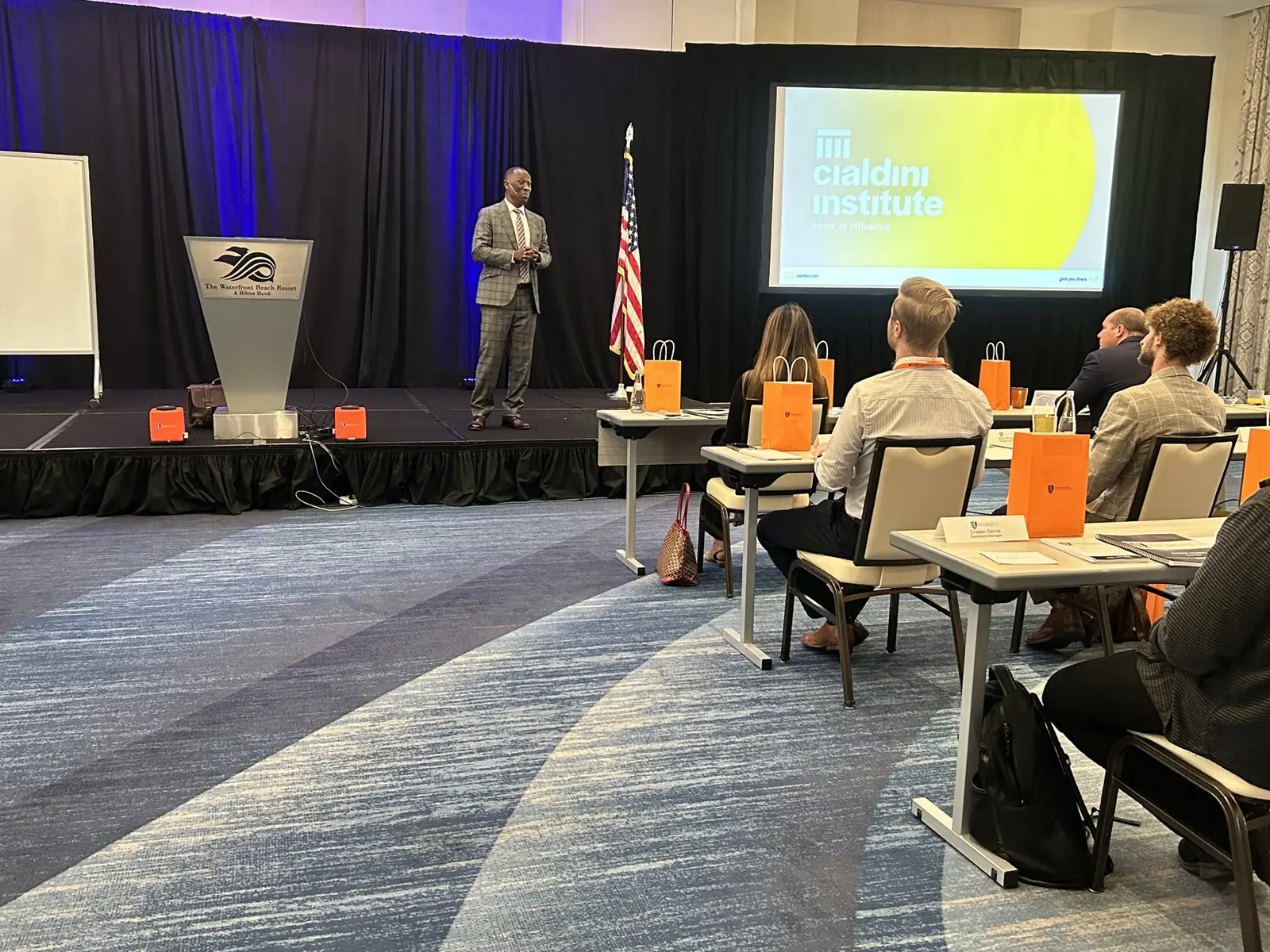 Speaker session at the annual firm conference